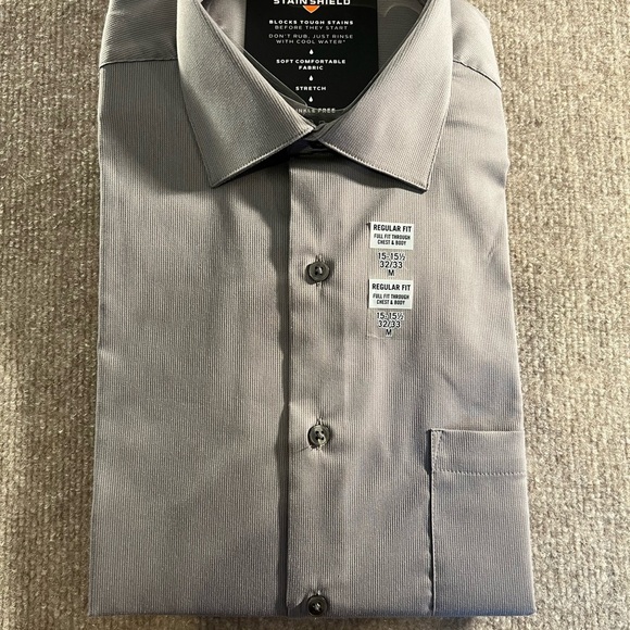 Van Heusen Gray Men's Shirt Medium NWT - Picture 1 of 2